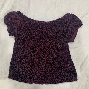 Hollister Co. Off the shoulder velvet top